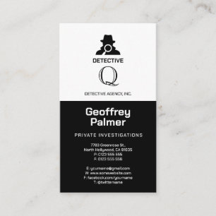 Private Investigations   Detective Professional Business Card