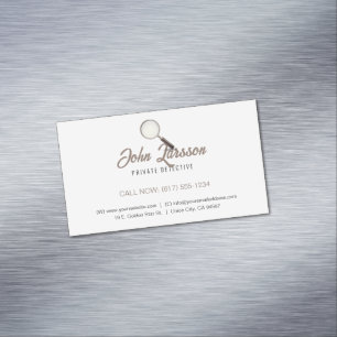 Private Investigations Detective Professional Magnetic Business Card