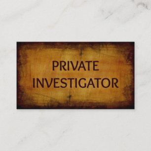 Private Investigator Business Card