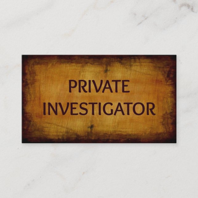Private Investigator Business Card (Front)