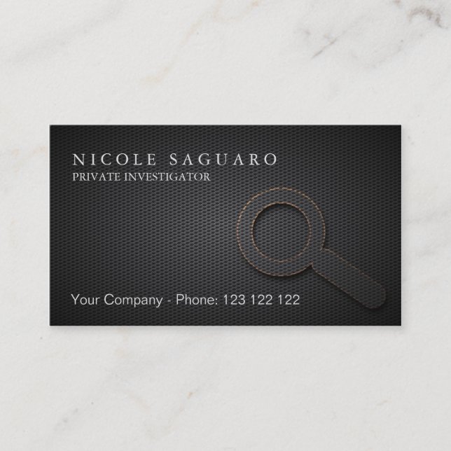 Private Investigator Business Card (Front)