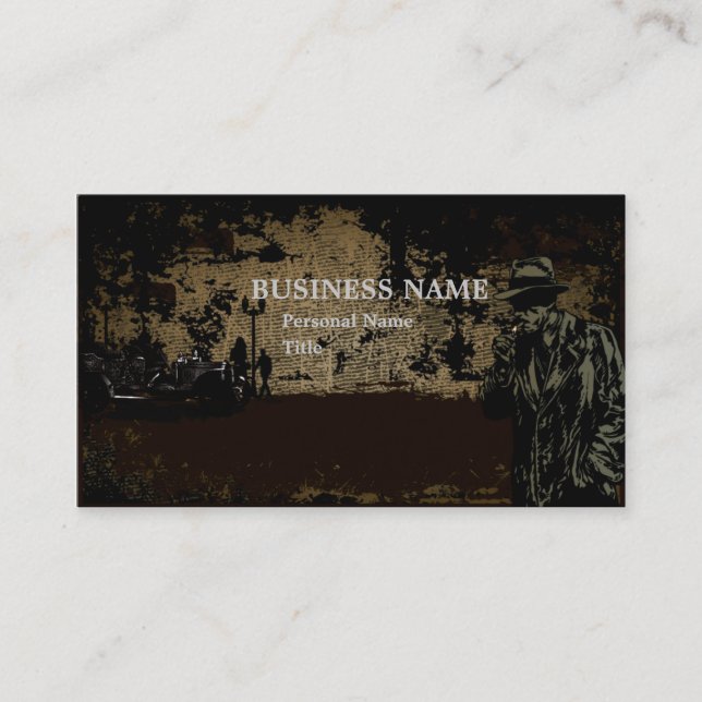 Private Investigator Business Card (retro) (Front)