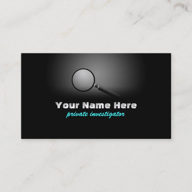 Private Investigator Business Cards (Front)