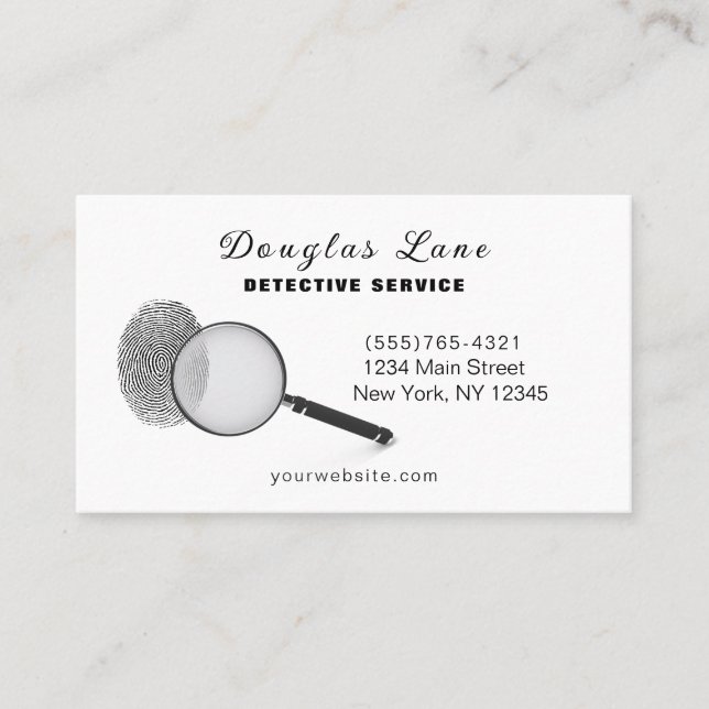Private Investigator Detective Business Card (Front)
