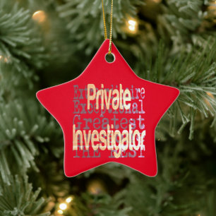 Private Investigator Extraordinaire Ceramic Tree Decoration