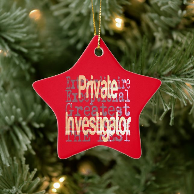 Private Investigator Extraordinaire Ceramic Tree Decoration (Tree)
