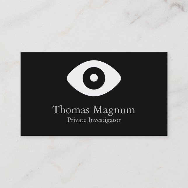 Private Investigator Eye Business Card (Front)