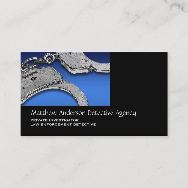 Private Investigator law enforcement Business Card (Front)