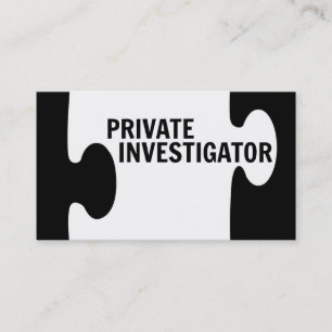 Private Investigator Puzzle Piece Business Card