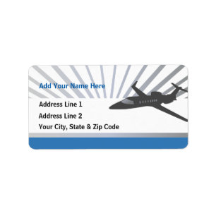 Private Jet Aircraft Label
