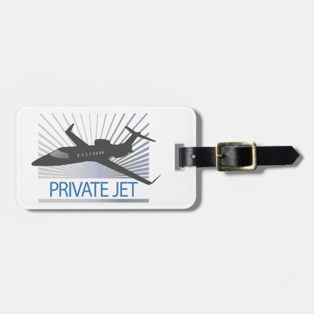 Private Jet Aircraft Luggage Tag (Front Horizontal)