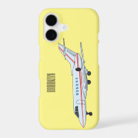 Private jet cartoon illustration