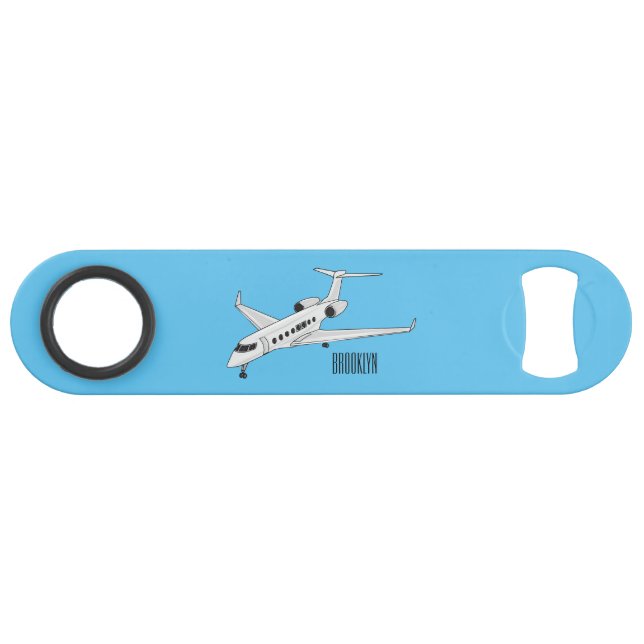 Private jet cartoon illustration (Front (Horizontal))