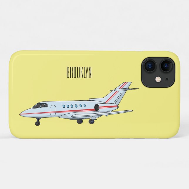 Private jet cartoon illustration Case-Mate iPhone case (Back (Horizontal))