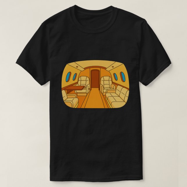 Private Jet Graphics Men's Dark T-Shirt (Design Front)