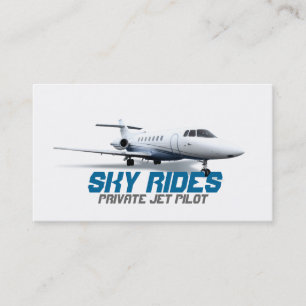 Private Jet Plane Pilot Sale Business Card