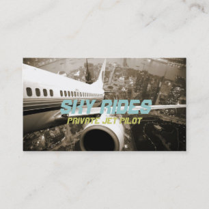 Private Jet Plane Pilot Sale Business Card