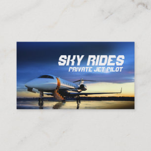 Private Jet Plane Pilot Sale Business Card