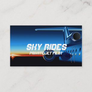 Private Jet Plane Pilot Sale Business Card