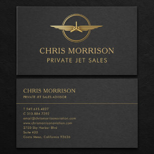 Private Jet Sales Business Card