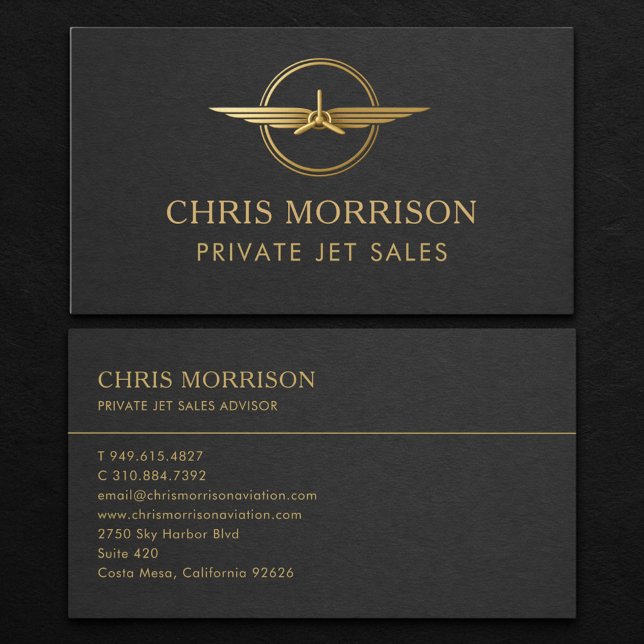 Private Jet Sales Business Card (Creator Uploaded)
