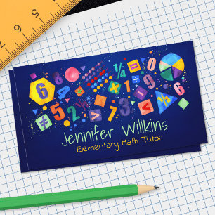 Private Math Tutor - Early grades, elementary Busi Business Card