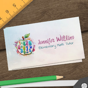 Private Math Tutor - Early grades, elementary Busi Business Card