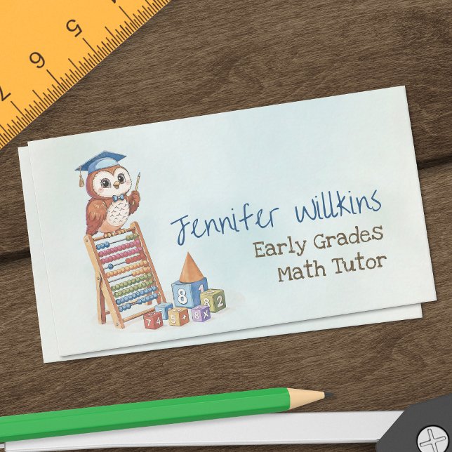 Private Math Tutor - Early grades, elementary Business Card (Creator Uploaded)