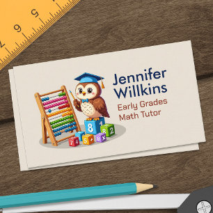 Private Math Tutor - Early grades, elementary Business Card