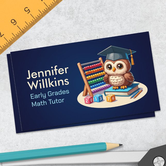 Private Math Tutor - Early grades, elementary Business Card (Creator Uploaded)
