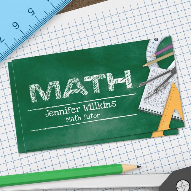 Private Math Tutor - Early grades, elementary Business Card (Creator Uploaded)