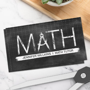 Private Math Tutor - Mathematics Educator Business Card