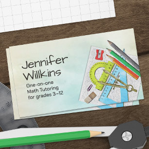 Private Math Tutor - Mathematics Educator Business Card
