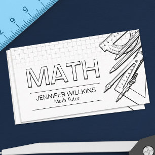 Private Math Tutor - Mathematics Educator Business Card