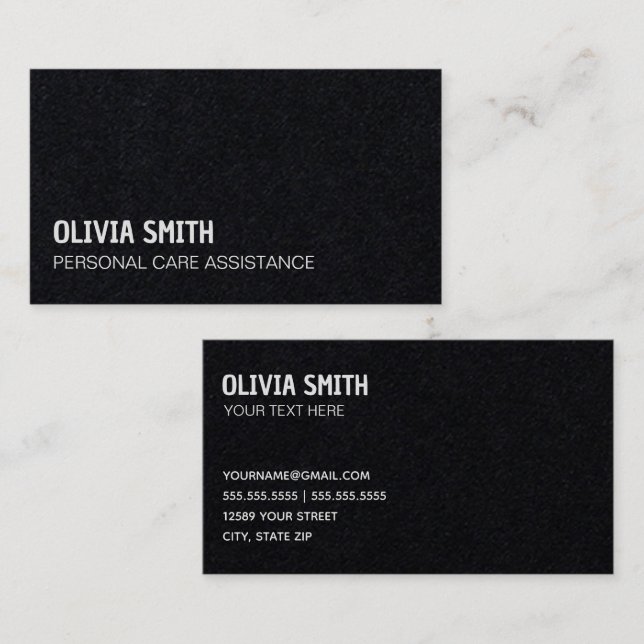 Private Nurse Home Health Premium Business Card (Front/Back)