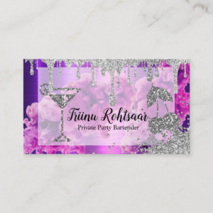 Private Party Bartender Bar Catering Drinks Business Card