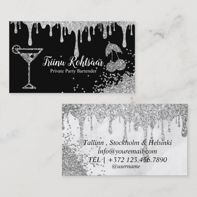 Private Party Bartender Business Card (Front/Back)