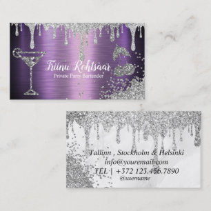 Private Party Bartender Business Card