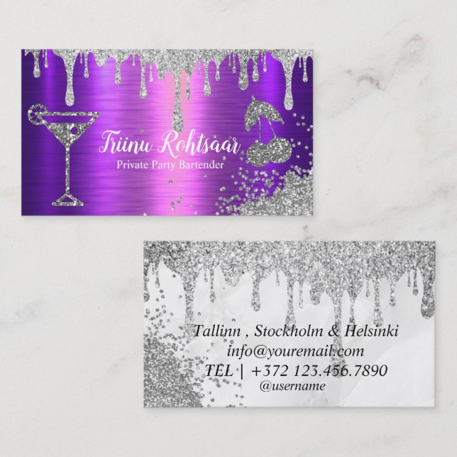 Private Party Bartender Business Card (Front/Back)