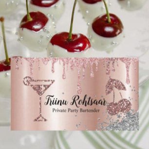 Private Party Bartender Business Card