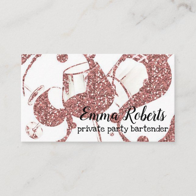 Private Party Bartender Business Card (Front)