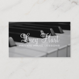 Private Piano Lessons, Music Instructor Business Card
