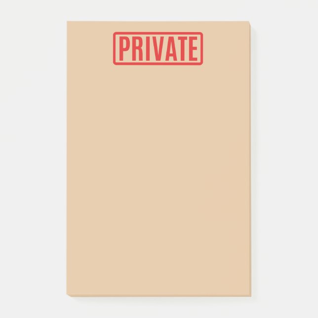 Private Post-it Notes (Front)