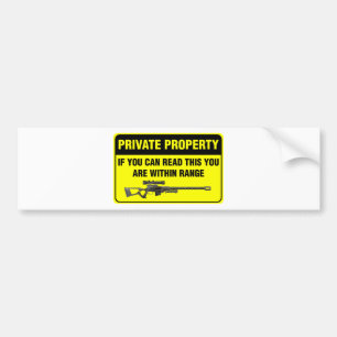 Private Property Bumper Sticker
