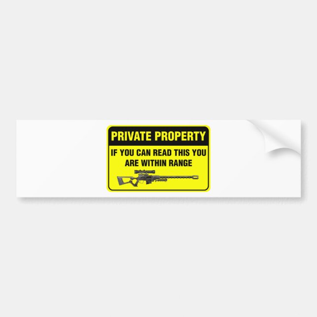Private Property Bumper Sticker (Front)