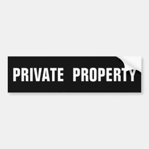 PRIVATE PROPERTY GLOSSY STICKER