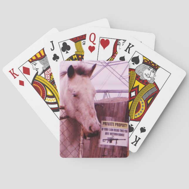 Private Property lavender Horse Playing Cards (Back)