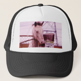 Private Property lavender Horse Trucker Hat