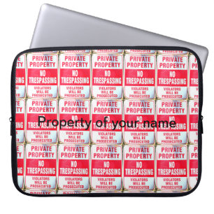 private property personalised sleeve