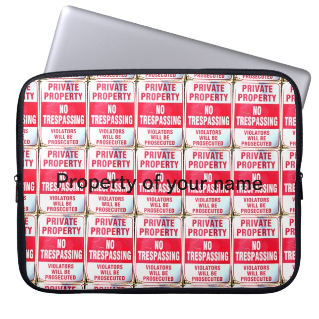 private property personalised sleeve (Front)